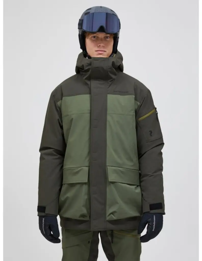 Peak Performance 2L Shell Stretch Insulated Parka Olive Extreme/pine Needle