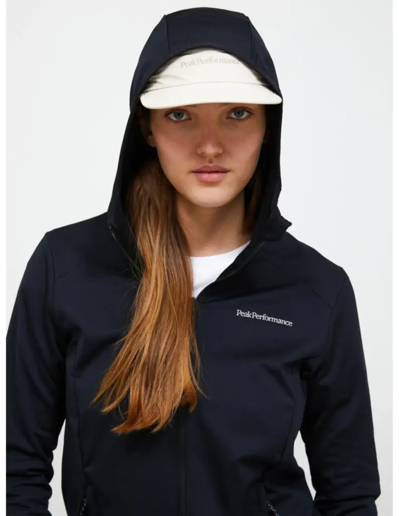 Peak Performance Light Zip Hood Dames Zwart
