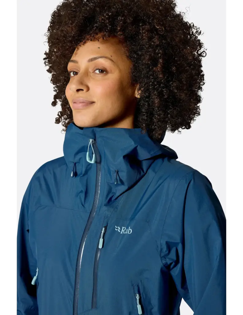 Rab Downpour Mountain Waterdichte Jas Dames Tempest Blauw