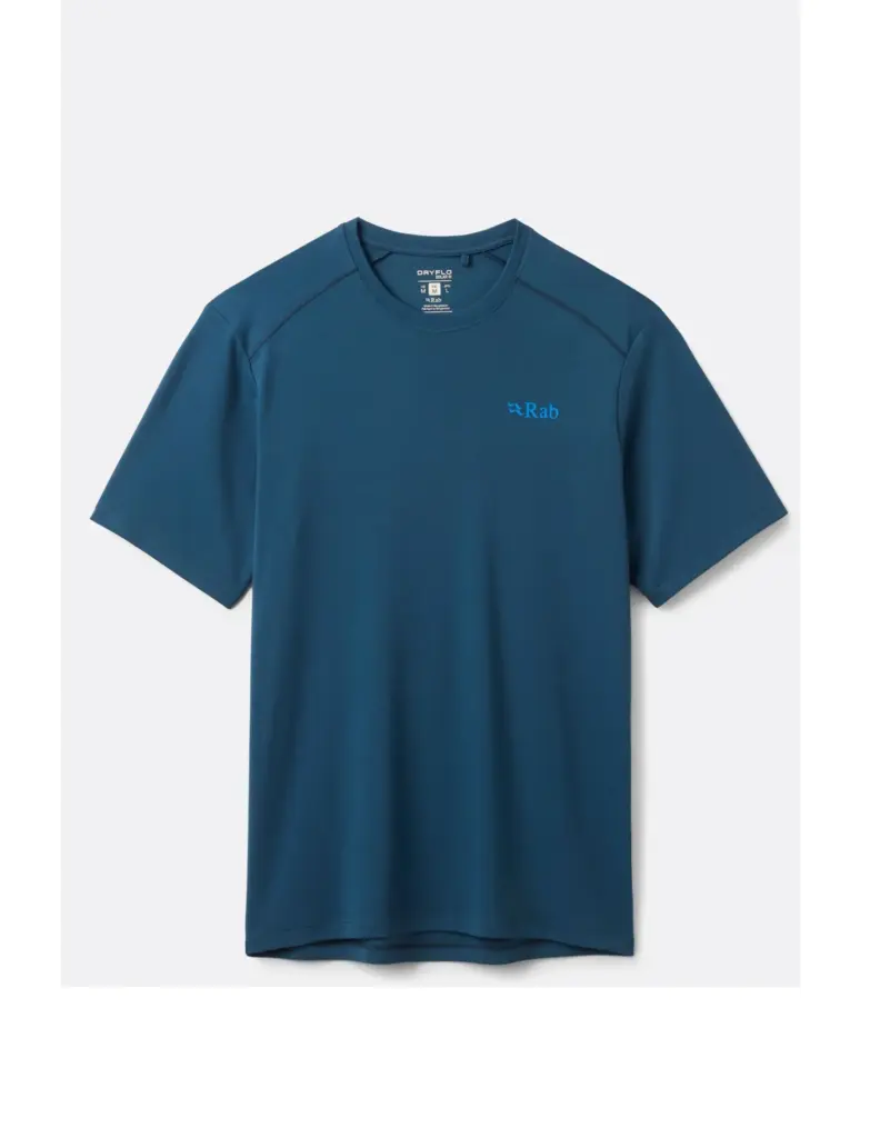 Rab Force Tee Heren Tempest Blauw