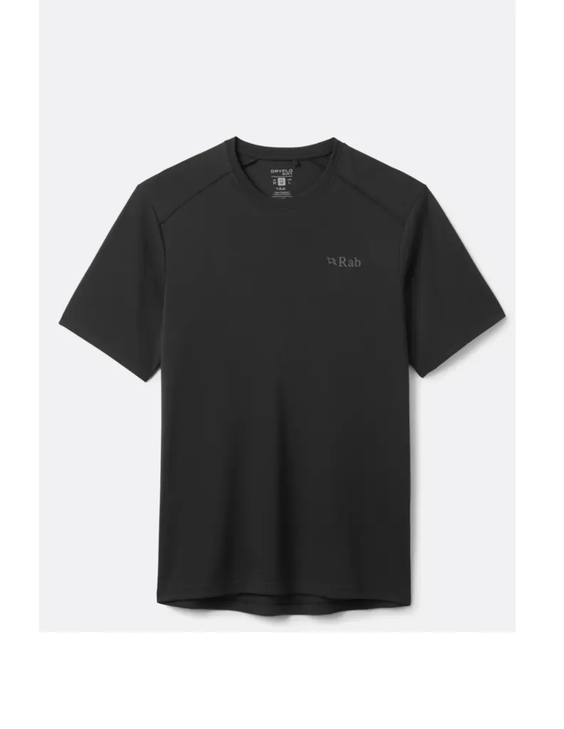 Rab Force Tee Heren Zwart