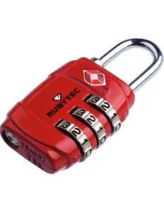 Rubytec Migrator TSA 3 Dial Luggage Lock Rood