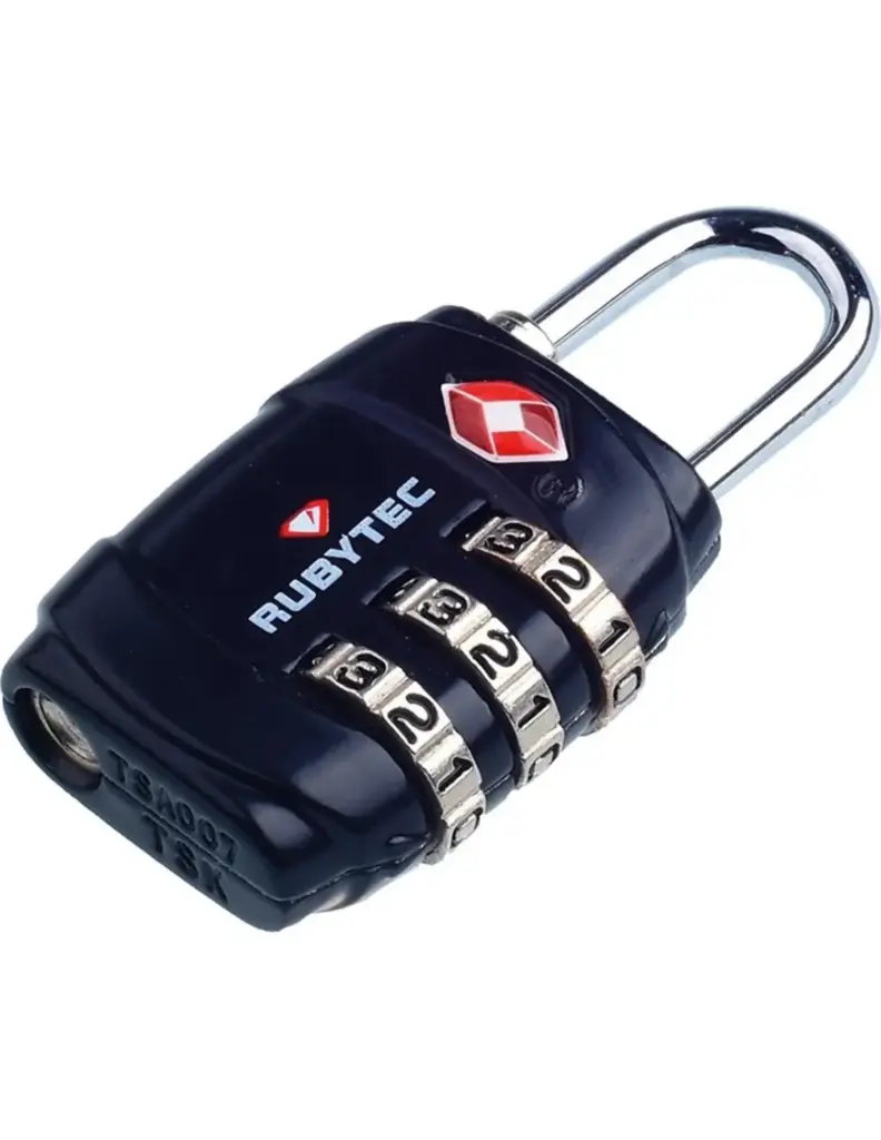 Rubytec Migrator TSA 3 Dial Luggage Lock Zwart