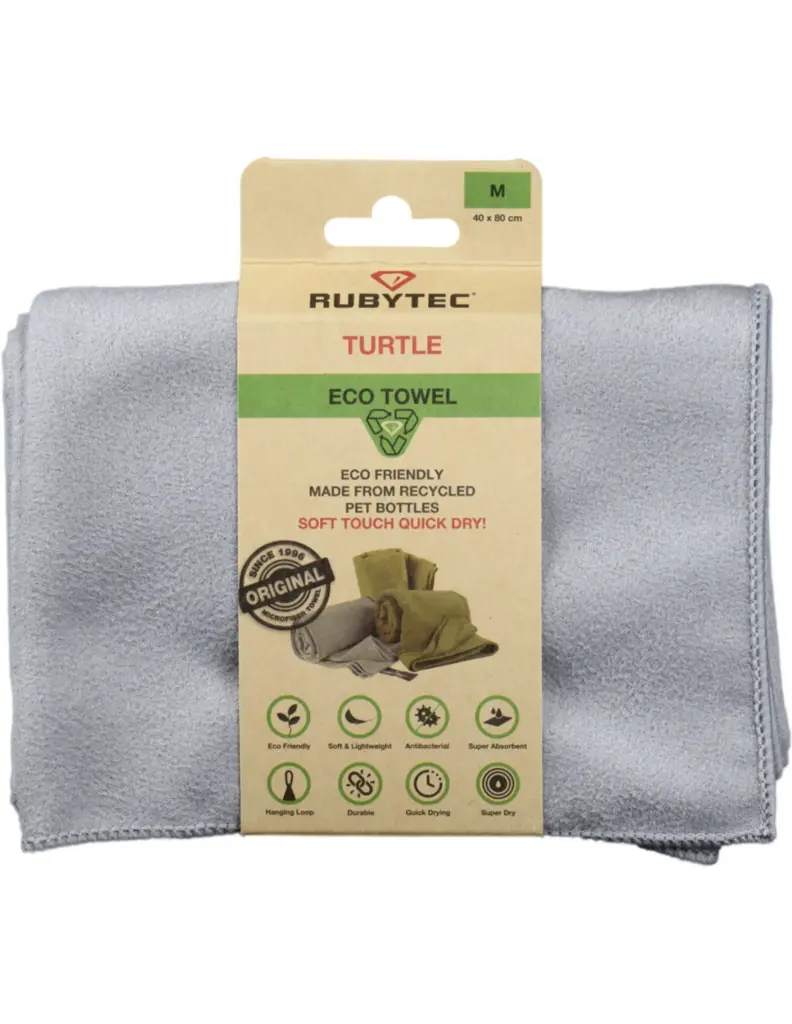 Rubytec Turtle ECO Microvezel Handdoek Grijs