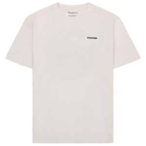 KnowledgeCotton Apparel Regular S/S Heavy Single Jersey Scenery Back Print T-shirt Wit