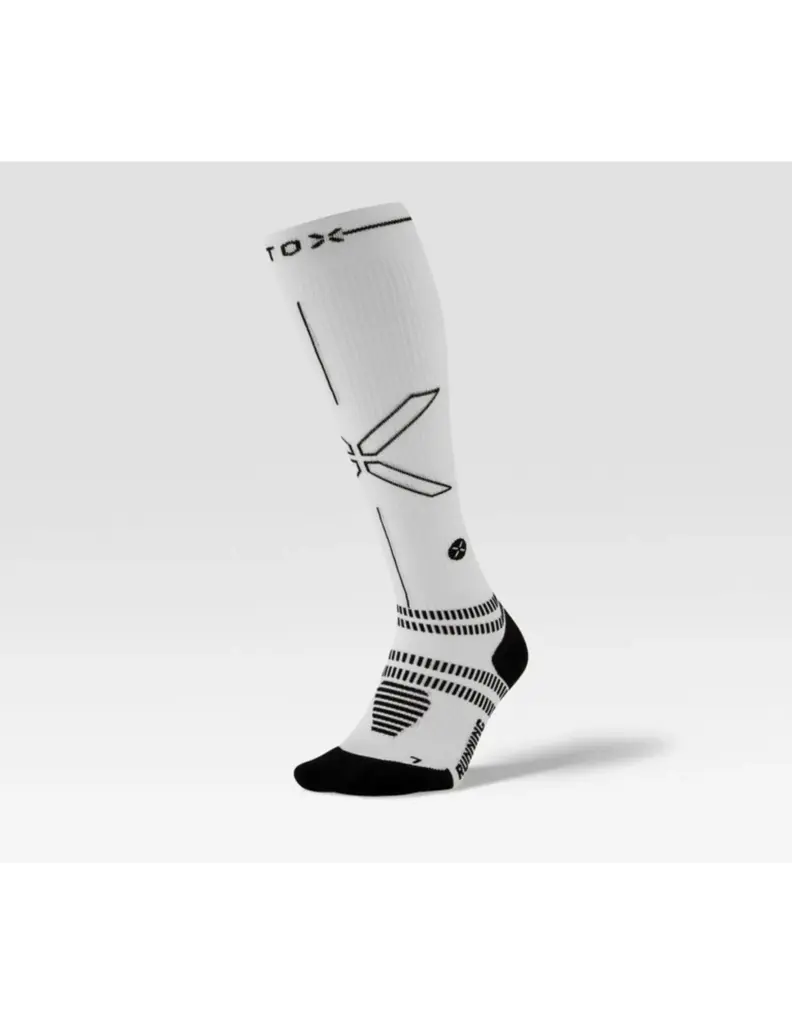Stox Running Socks Hardloop Compressiekousen Dames Zwart