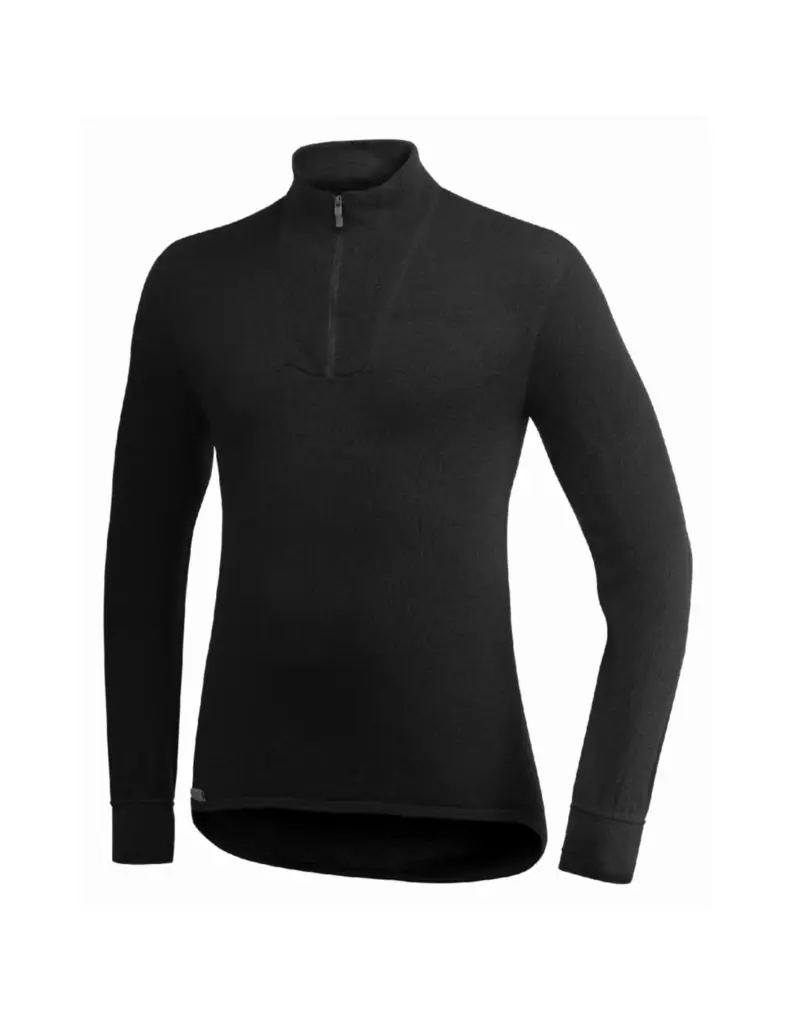 Woolpower Zip Turtleneck 200 Zwart