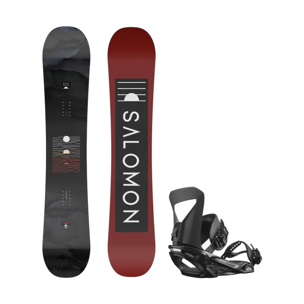 Salomon Beste Test Snowboard Set Heren Zwart