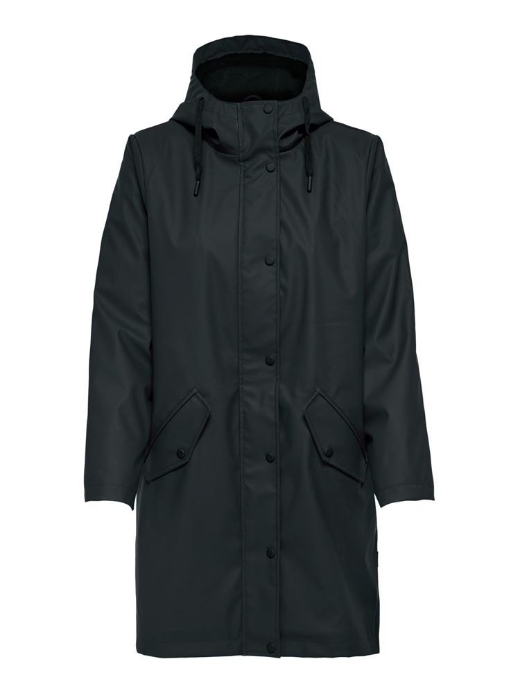 Only Sally Raincoat Zwart