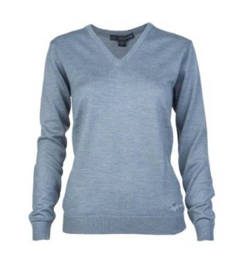 Greg Norman Merino V-neck Sweater Grijs