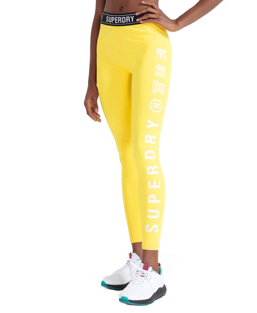 Superdry Elastische Training Legging Geel