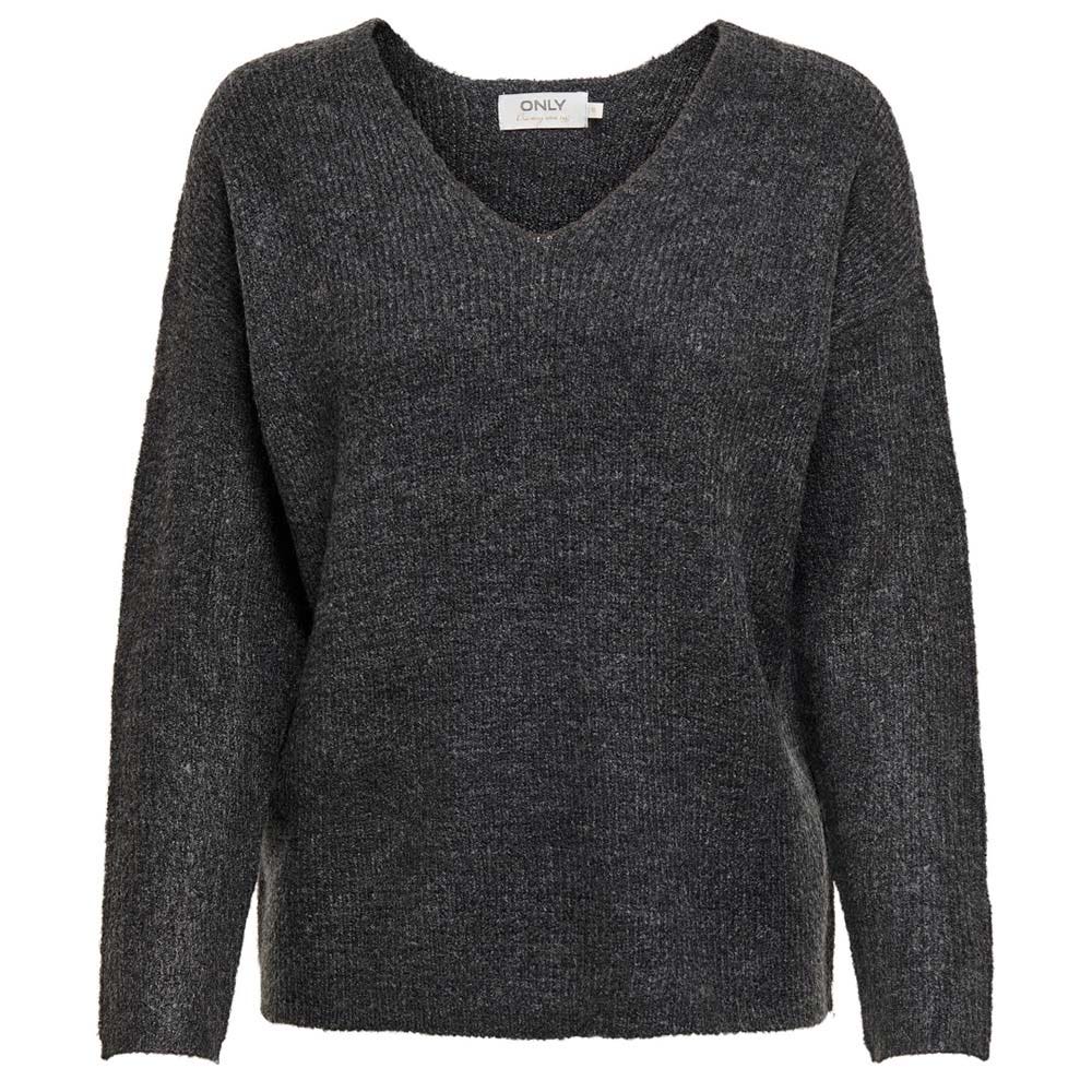 Only Camilla V-neck Pullover Antraciet