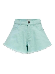 Only Kids Chiara Wave Col Raw Shorts Aqua / Turqoise