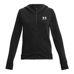 Under Armour Rival Fleece Full Zip Hoodie Junior Zwart
