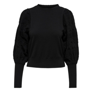 Only Melita O-neck Pullover Knit Zwart