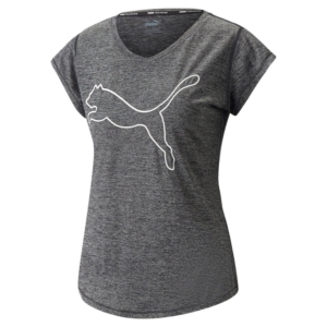 Puma Train Favorite Heather Cat Tee Dames Zwart