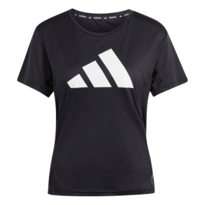 Adidas Run It Tee 3 Stripes Dames Zwart