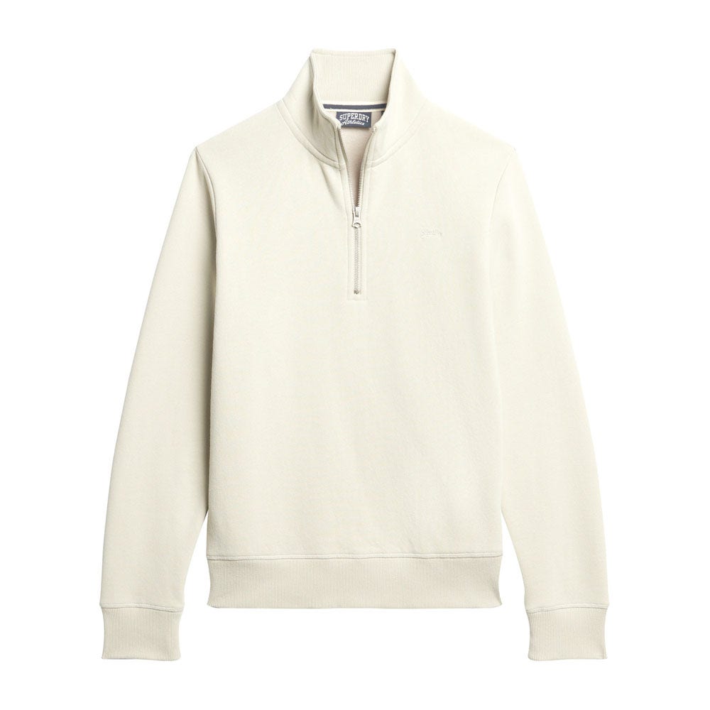Superdry Essential Half Zip Sweatshirt Beige