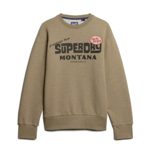 Superdry Travel Postcard Sweatshirt Bruin