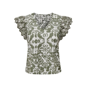 Only Lou Frill Top Groen