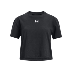 Under Armour Cropped Sportstyle Logo Short Sleeve Zwart