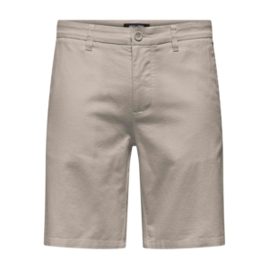 Only & Sons Mark Cotton Linen Shorts Grijs