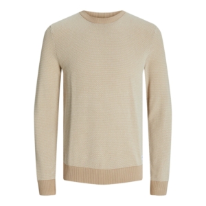 Jack & Jones Globe Knit Crew Neck Wit
