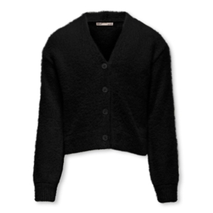 Only Kids Piumo Button Up Cardigan Zwart