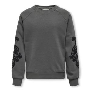 Only Kids Easton Embroidery Sweater Grijs