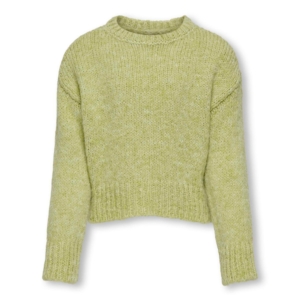 Only Kids Kogmarie O-neck Short Knitted Groen