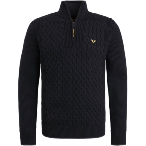 Pme Legend Half Zip Collar Cotton Zwart