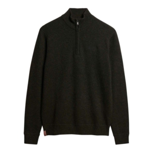 Superdry Essential Emb Knit Half Zip Groen