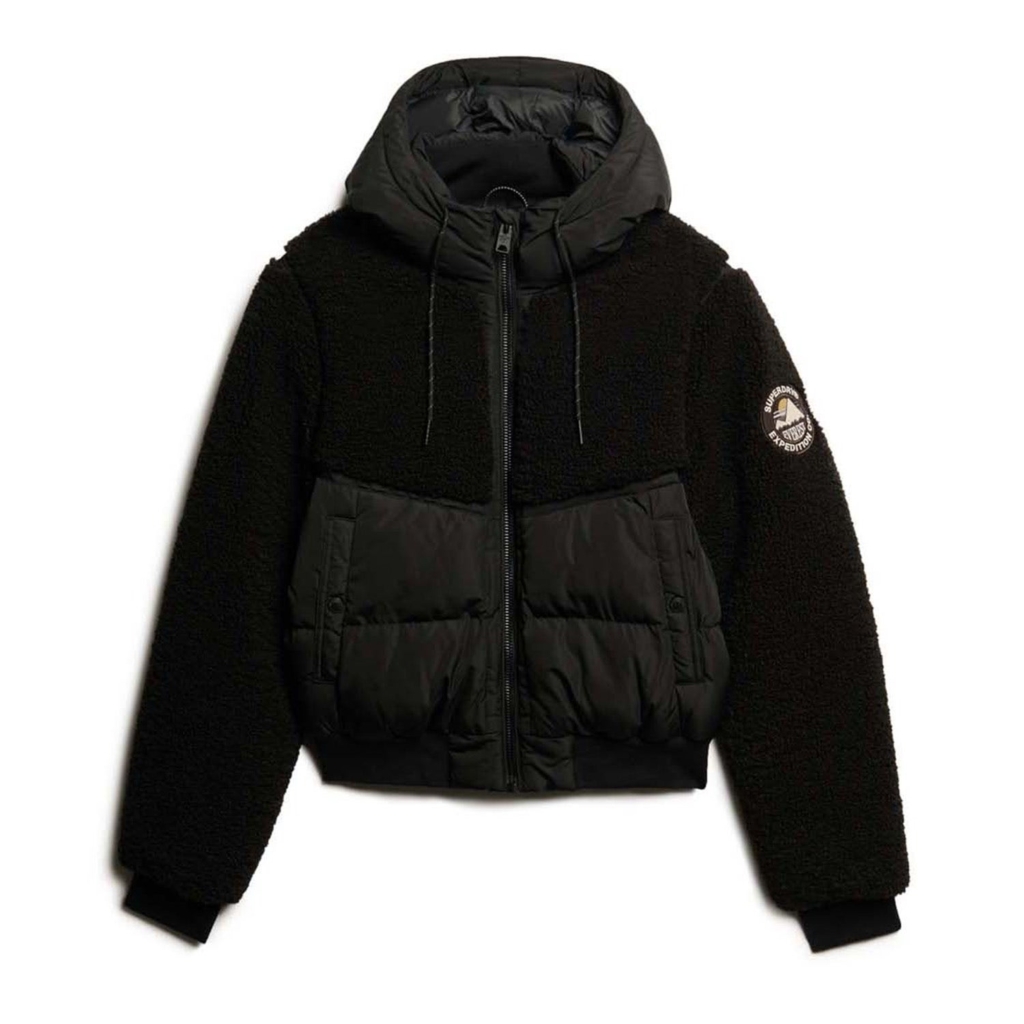 Superdry Everest Bomber Hybrid Jacket Dames Zwart