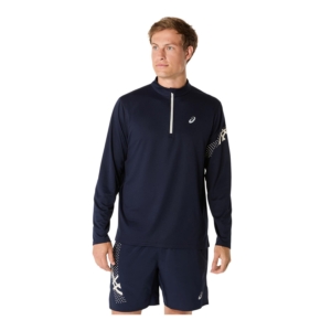 Asics Icon 1/2 Long Sleeve Zip-top Heren Aqua / Turqoise