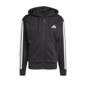 Adidas Essentials Fleece 3-stripes Hoodie Zwart