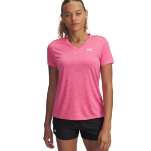 Under Armour Tech Twist V-neck Short Sleeve Roze