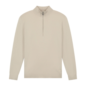 Be:at Liam Knit Half Zip Sweater Beige