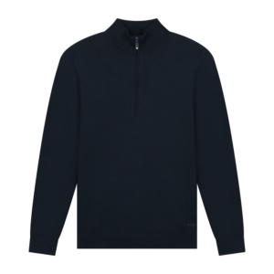 Be:at Liam Knit Half Zip Sweater Blauw