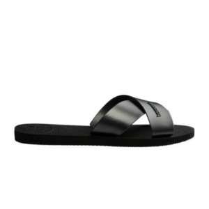 Havaianas Aqua Slide Metallic Dames Zwart