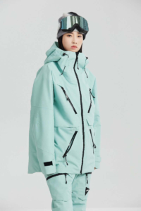 Space Unisex Snowboard Jacket Cyan Turquoise