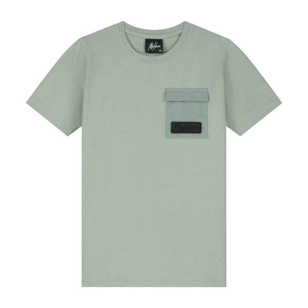 Malelions Junior Nylon Pocket T-shirt Groen