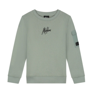 Malelions Junior Nylon Pocket Sweater Groen