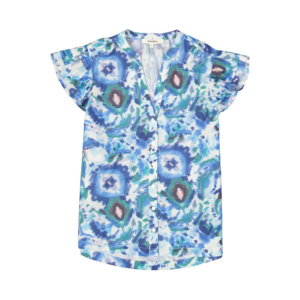 Garcia Short Sleeve Shirt Blauw