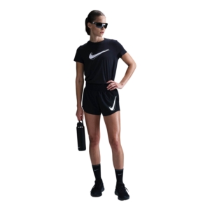 Nike One Swoosh Hardloopshorts Dames Zwart