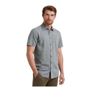 Pme Legend Short Sleeve Shirt Linen Blauw