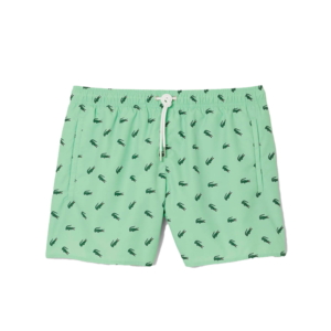 Lacoste Zwembroek Met Krokodillenprint Groen
