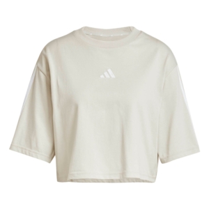 Adidas Essentials 3-stripes Cotton Loose T-shirt Dames Grijs