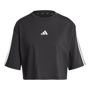 Adidas Essentials 3-stripes Cotton Loose T-shirt Dames Zwart