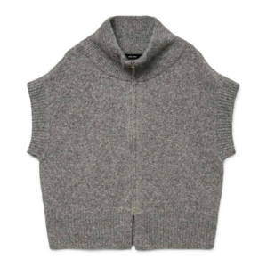 Vero Moda Bang Highneck Zipper Vest Grijs