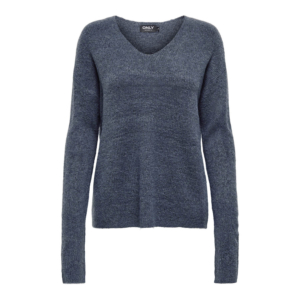 Only Camilla V-neck Pullover Knit Indigo